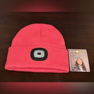 Head Lightz Rechargeable LED Beanie Hat Pink